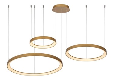 Lucide Premium VIDAL - Pendant light - Ø 78 cm - LED Dim. - 1x120W 2700K - Matt Gold / Brass