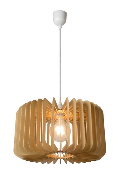 Lucide ETTA - Suspension - Ø 39 cm - 1xE27 - Bois clair