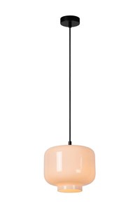 Lucide MEDINE - Hanglamp - Ø 25 cm - 1xE27 - Opaal aangezet 1