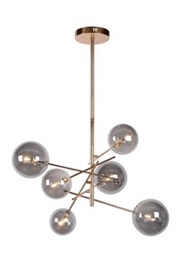 Lucide ALARA - Lámpara colgante - Ø 72 cm - LED - G4 - 6x1,5W 2700K - Oro encendido