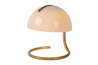 Lucide CATO - Table lamp - Ø 23,5 cm - 1xE27 - White turned on 1