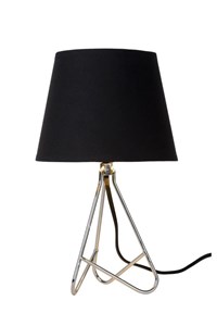 Lucide GITTA - Table lamp - Ø 17 cm - 1xE14 - Chrome turned on 1