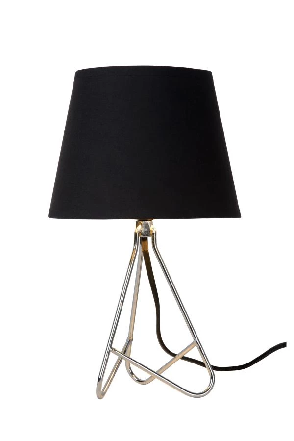 Lucide GITTA - Table lamp - Ø 17 cm - 1xE14 - Chrome - turned on 1