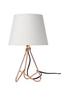 Lucide GITTA - Table lamp - Ø 17 cm - 1xE14 - Copper turned on 7