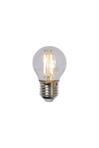 Lucide G45 - Filament lamp - Ø 4,5 cm - LED Dimb. - E27 - 1x4W 2700K - Transparant aangezet