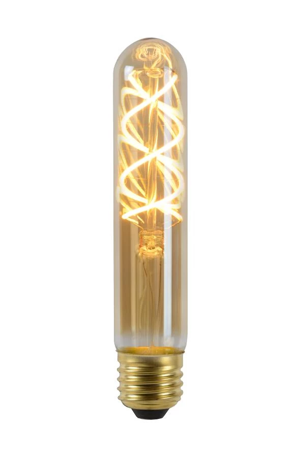 Lucide T32 - Lámpara de filamento - Ø 3 cm - LED Regul. - E27 - 1x4,9W 2200K - Ámbar - encendido 2