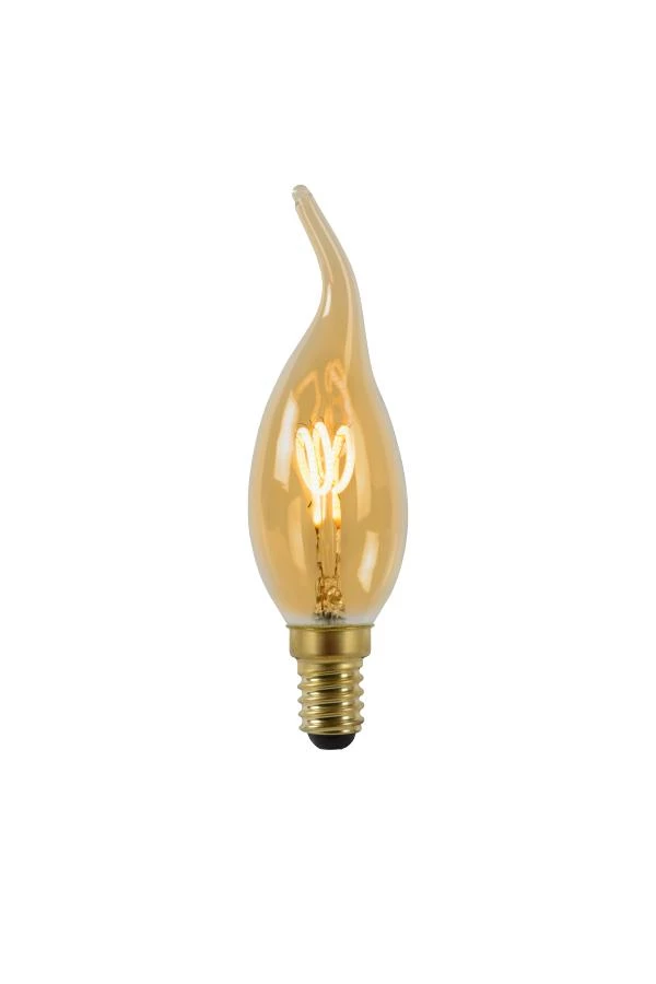 Lucide CT35 - Ampoule filament - Ø 3,5 cm - LED Dim. - E14 - 1x3W 2200K - Ambre - allumé 2