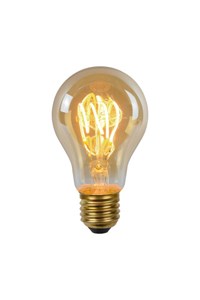 Lucide A60 - Filament lamp - Ø 6 cm - LED Dimb. - E27 - 1x4,9W 2200K - Amber aangezet 2