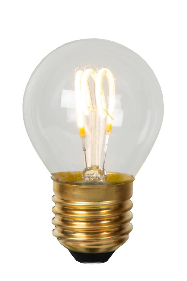 Lucide G45 - Filament bulb - Ø 4,5 cm - LED Dim. - E27 - 1x3W 2700K - Transparant - turned on