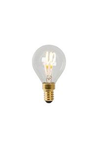 Lucide P45 - Filament bulb - Ø 4,5 cm - LED Dim. - E14 - 1x3W 2700K - Transparant turned on