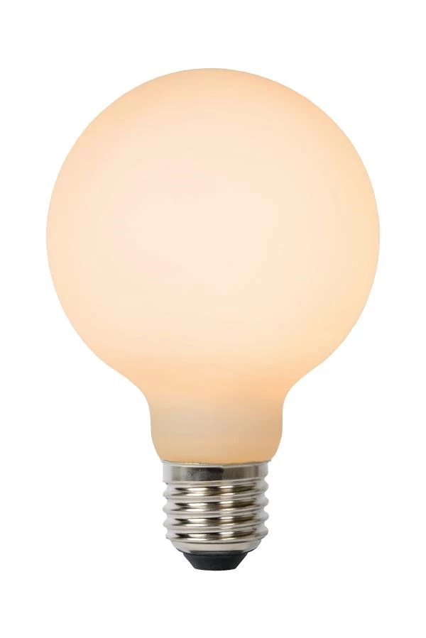 Lucide G125 - Filament lamp - Ø 12,5 cm - LED 3 StepDim - E27 - 1x8W 2700K - Opaal - aangezet 1