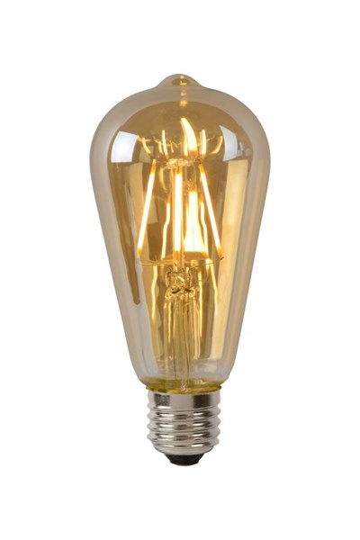 Lucide ST64 - Filament lamp - Ø 6,4 cm - LED Dimb. - E27 - 1x5W 2700K - Amber