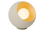 Lucide DOREDOS - Tafellamp - Ø 20 cm - 1xE27 - Beige aangezet 8