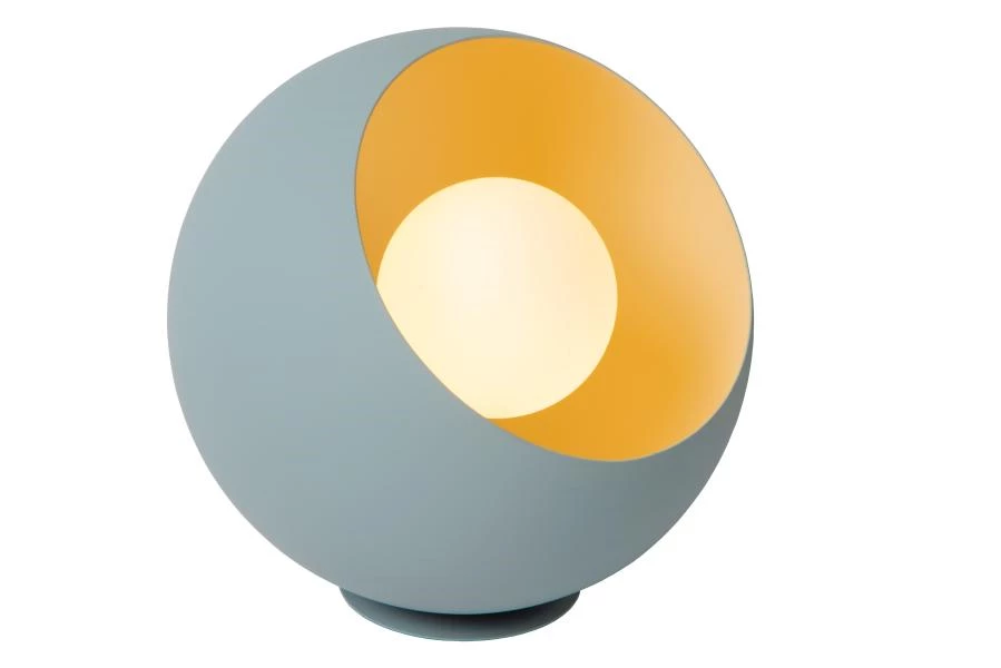 Lucide DOREDOS - Lampe de table - Ø 20 cm - 1xE27 - Bleu Pastel - allumé 8