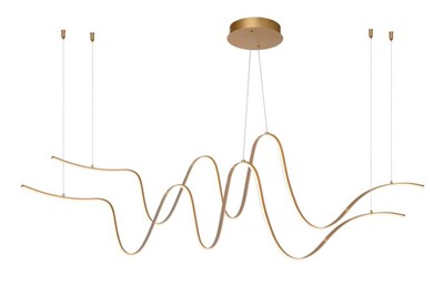 Lucide Premium LAMBADA - Pendant light - LED Dim. - 2x55W 2700K/3200K - Matt Gold / Brass