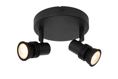 Lucide KIANTI - Ceiling spotlight - Ø 15 cm - 2xGU10 - Black