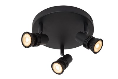 Lucide KIANTI - Ceiling spotlight - Ø 21 cm - 3xGU10 - Black