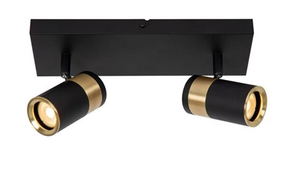 Lucide GORIK - Ceiling spotlight - 2xGU10 - Black