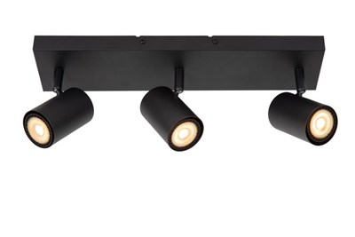 Lucide AMIGO - Ceiling spotlight - 3xGU10 - Black