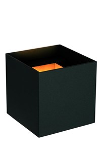 Lucide AXI - Wandstrahler / Wandleuchte Badezimmer - LED - 2x7W 2700K - IP54 - Einstellbarer Abstrahlwinkel - Schwarz eingeschaltet