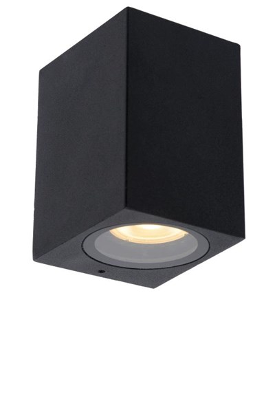 Lucide ZARO - Wall spotlight / Wall light Indoor/Outdoor - 1xGU10 - IP44 - Black