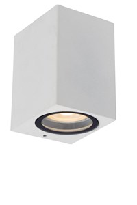 Lucide ZARO - Foco de pared / Lámpara de pared Dentro/Fuera - 1xGU10 - IP44 - Blanco encendido 1