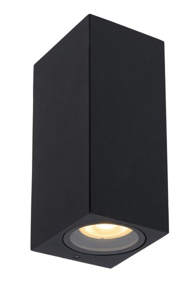 Lucide ZARO - Wall spotlight / Wall light Indoor/Outdoor - 2xGU10 - IP44 - Black