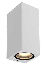 Lucide ZARO - Foco de pared / Lámpara de pared Dentro/Fuera - 2xGU10 - IP44 - Blanco encendido 1