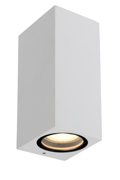 Lucide ZARO - Wandspot / Wandlamp Binnen/Buiten - 2xGU10 - IP44 - Wit