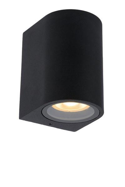 Lucide ZARO - Wall spotlight / Wall light Indoor/Outdoor - 1xGU10 - IP44 - Black