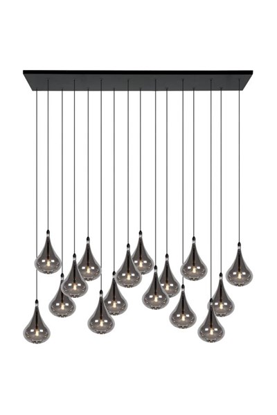 Lucide TEARS - Pendelleuchten - LED Dim. - G4 - 16x1,5W 3000K - Schwarz