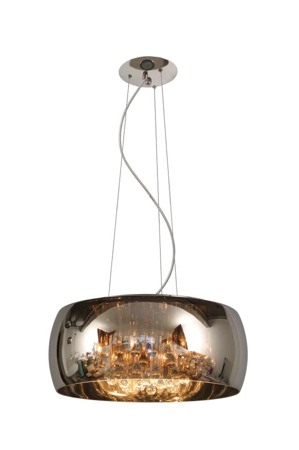 Lucide PEARL - Suspension - Ø 50 cm - 6xG9 - Chrome - allumé 1