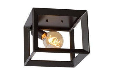 Lucide THOR - Flush ceiling light - 1xE27 - Grey iron