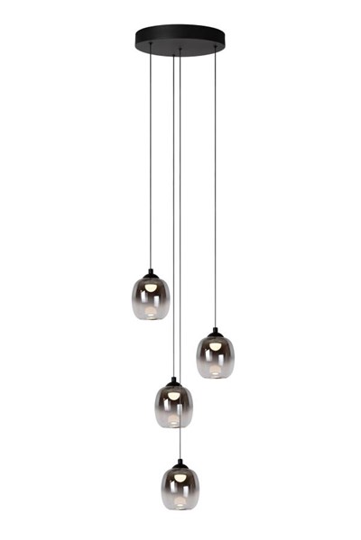 Lucide TAMINO - Pendant light - Ø 36 cm - LED Dim. - 4x5,2W 3000K - Black