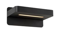 Lucide ATKIN - Bedside lamp / Wall light - LED - 1x6W 3000K - With USB charging point - Black turned on