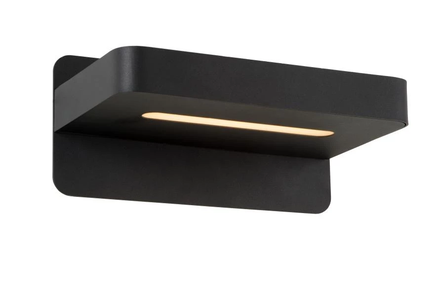 Lucide ATKIN - Bedside lamp / Wall light - LED - 1x6W 3000K - With USB charging point - Black - turned on