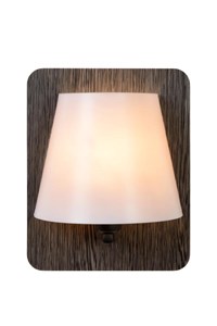 Lucide IDAHO - Wall light - 1xE14 - Grey turned on 6