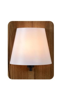 Lucide IDAHO - Wall light - 1xE14 - Brown turned on