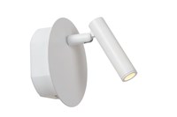 Lucide JOLIJN - Lampe de chevet / Applique mural Rechargeable - Batterie/Piles - Ø 10,2 cm - LED - 1x2W 3000K - Magnétique - Blanc allumé 1