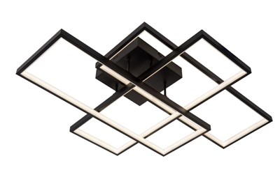 Lucide LOKERO - Flush ceiling light - LED Dim. - CCT - 1x60W 2700K/4000K - Black