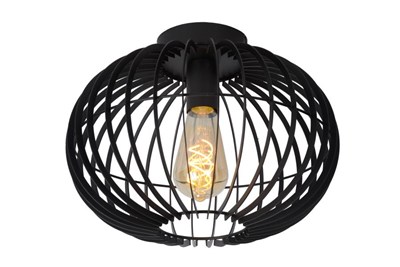 Lucide REDA - Flush ceiling light - Ø 32 cm - 1xE27 - Black