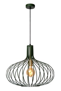 Lucide MANUELA - Pendant light - Ø 50 cm - 1xE27 - Green turned on 3