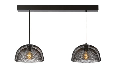 Lucide MESH - Pendant light - 2xE27 - Black