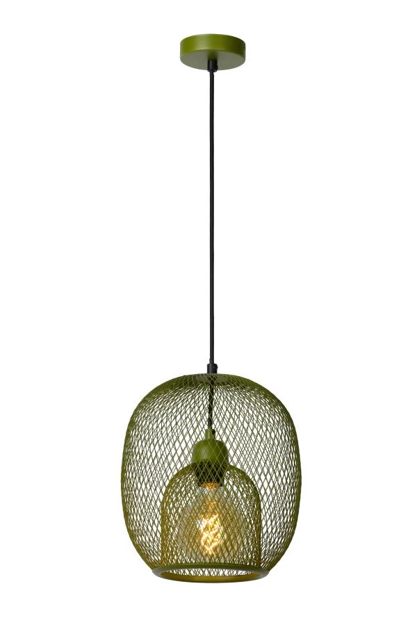 Lucide JERREL - Pendant light - Ø 25 cm - 1xE27 - Green - turned on 3