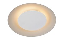 Lucide FOSKAL - Plafonnière - Ø 21,5 cm - LED - 1x6W 2700K - Wit aangezet 1