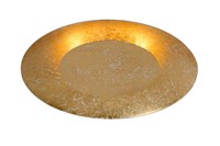 Lucide FOSKAL - Flush ceiling light - Ø 34,5 cm - LED - 1x12W 2700K - Brass turned on 1