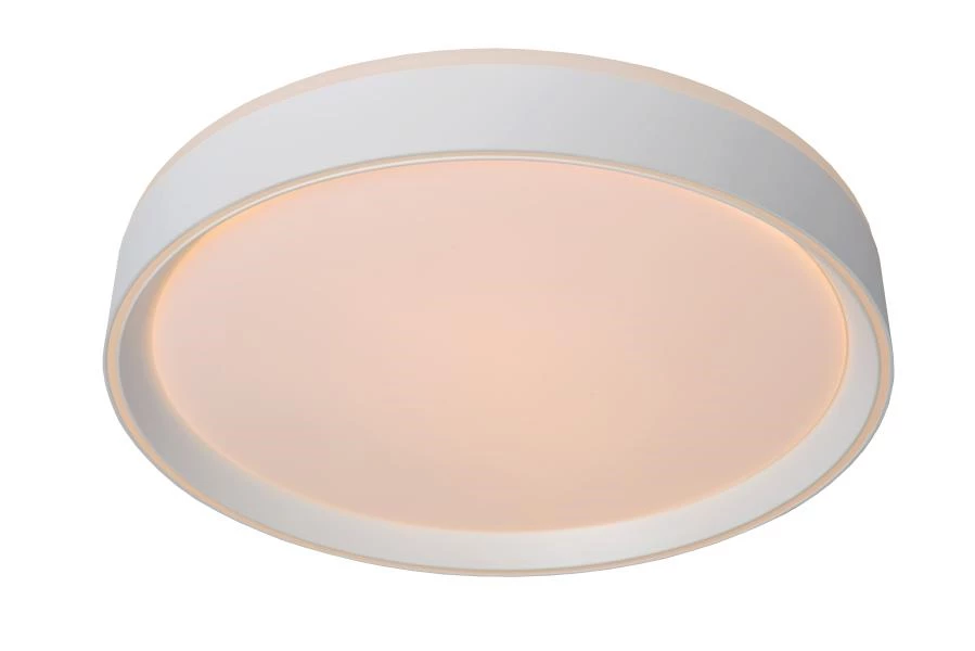 Lucide NURIA - Plafonnier - Ø 30 cm - LED 3 StepDim - 1x18W 2700K - Blanc - allumé 1