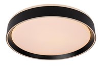 Lucide NURIA - Plafonnier - Ø 40 cm - LED 3 StepDim - 1x24W 2700K - Noir allumé