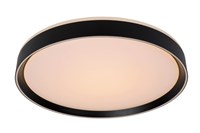 Lucide NURIA - Plafonnier - Ø 50 cm - LED 3 StepDim - 1x36W 2700K - Noir allumé