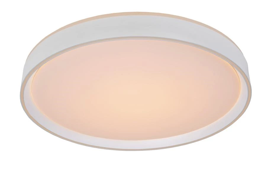 Lucide NURIA - Plafonnier - Ø 50 cm - LED 3 StepDim - 1x36W 2700K - Blanc - allumé 1